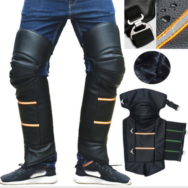 

carprie motorcycle knee 1 pair anti-wind warm motorcycle knee cover leather thick winter outdoor