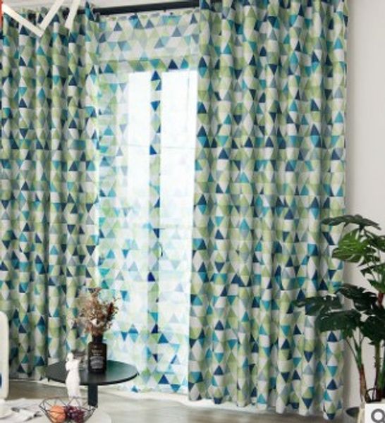 2019 2020 Hot Sale Nordic Simple Triangular Printing Curtains