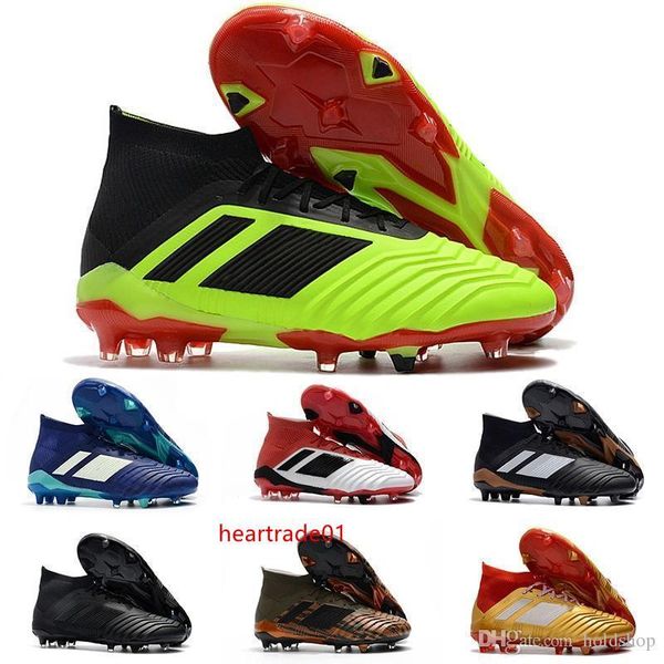 

quality original predator 18.1 mens fg football boots for men techfit laceless high ankle soccer cleats trainers designer soccer shoes