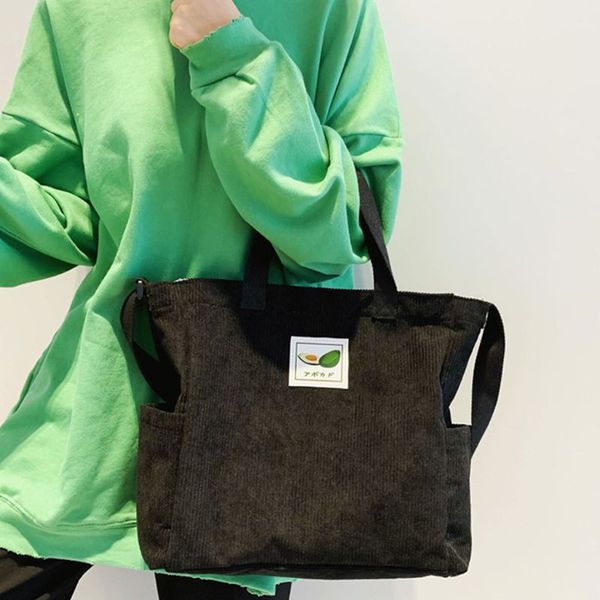 

women corduroy handbag shoulder bag ladies shopping crossbody casual beach tote f42a