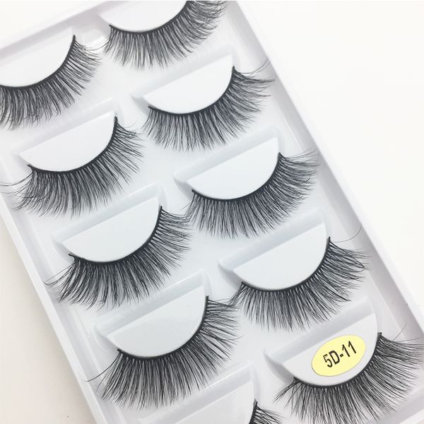 

5 pairs faux 3d mink lashes natural long false eyelashes volume fake lashes makeup extension eyelashes maquiagem