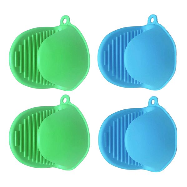 

2 pair silicone gloves resistant non slip bbq hand