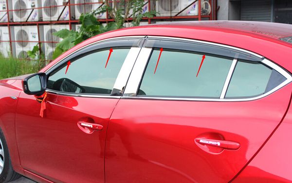 

window visor vent shade rain/sun/wind guard for mazda 6 m6 atenza 2013 2014 2015