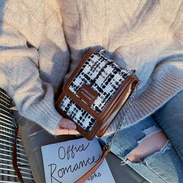 

2019 fashion autumn winter women's shoulder crossbody bag chain small square package ins phone bags ladies