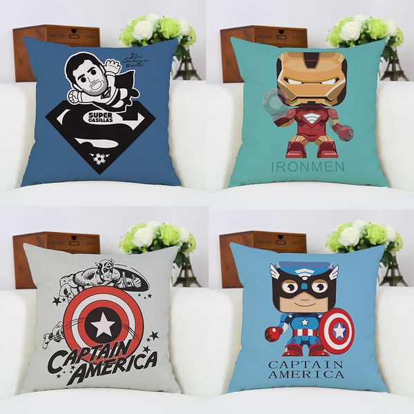 

iron man superheros pillowcase home decor cushion cover linen pillow case 18 x 18 inch new