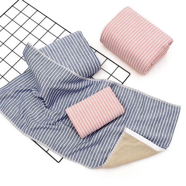 

fulllove 34*76cm 1pc striped face towels 2018 new pink hand towel absorbent soft terry towels for adults cotton travel towel