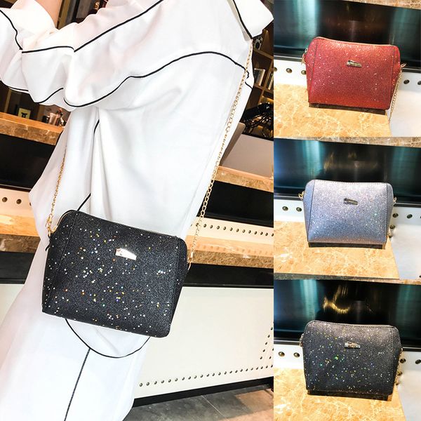 

womens fashion sequins crossbody bag pure color crossbody bags for women shoulder bags messenger bag bolsa feminina#25