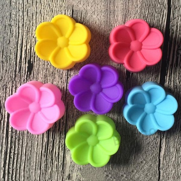 5 cm flor em forma de silicone moldes DIY molde de sabão de silicone molde de silicone fondant bolo de decoração ferramentas muffin cupcake moldes DBC BH2777