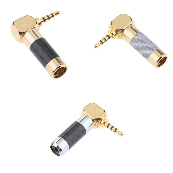 

3pieces 2.5mm l-shaped right angle 4 pole male plug connector