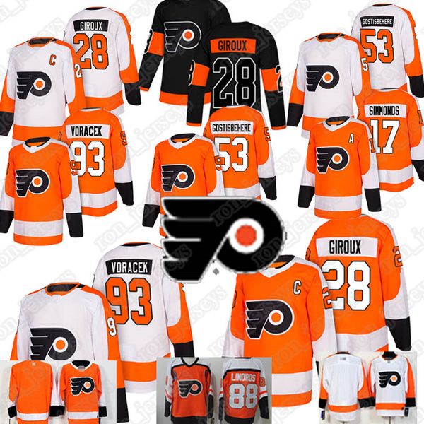 

Philadelphia Flyers jerseys 28 Claude Giroux jersey 93 Jakub Voracek 53 Shayne Gostisbehere 17 Wayne Simmonds jerseys