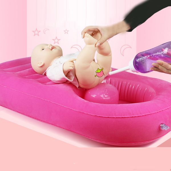 

baby inflatable bathtub foldable travel infant basin shampoo air shower basin seat baby care washbasin safety thickening washbow