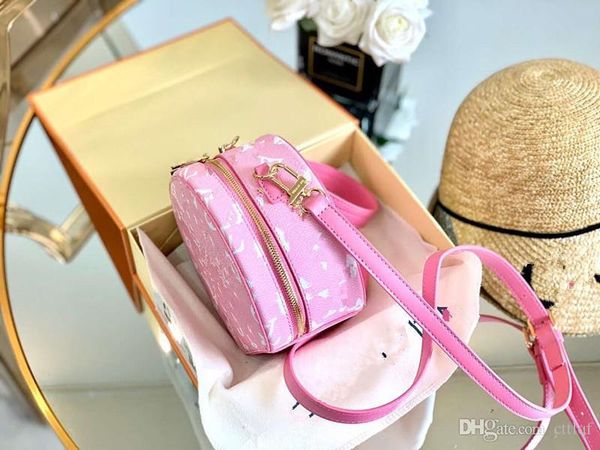 

bales female 2020 new printing small round one genuine leather handbag shoulder woman aslant round cakes packages purses messenger vintage
