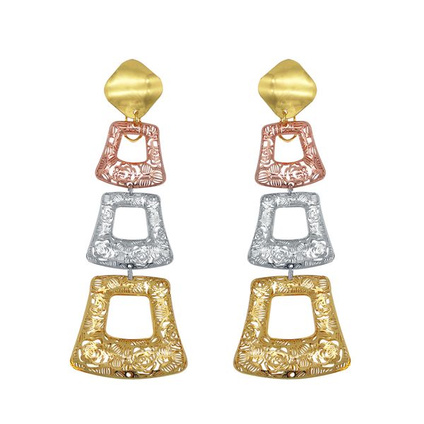 

k designer 2019 new earrings long earrings pendant exaggerated simple temperament squarestud, Silver
