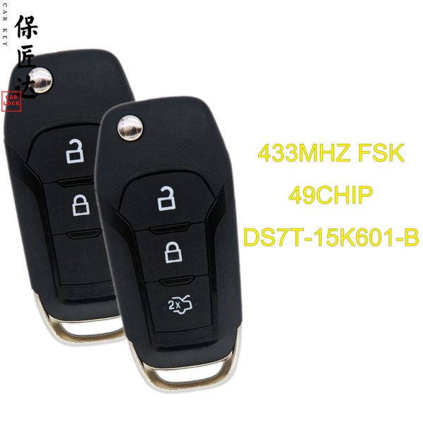 

baojiangdd car key fit for range mondeo fueruis ranger f150 433mhz id49 pcf7945