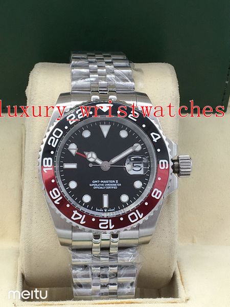 

6 style 2019 new wristwatch 40mm gmt batman 126710 126710blro 126710blnr ceramic jubilee bracelet 2813 movement automatic mens watch watches, Slivery;brown