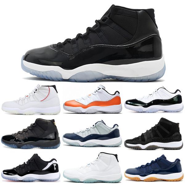 

Basketball Shoes 11 11s Snakeskin Cap and Gown Concord Bred Space Jam Women Mens Trainer Sports Sneakers 5.5-13