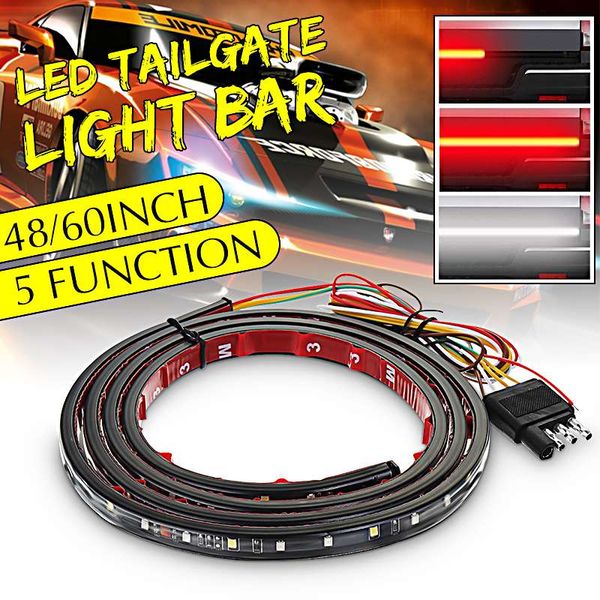 

49" / 60" car flexible led strip light tailgate light bar pickup trailer taillight turn signal reverse dc12v brake