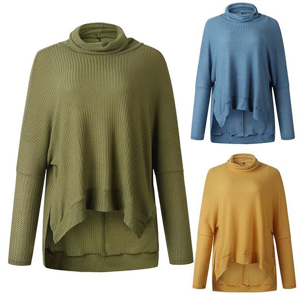 

girl 2019 autumn women turtleneck sweaters solid color ladies knitwear jumper warm clothes pullover, White;black