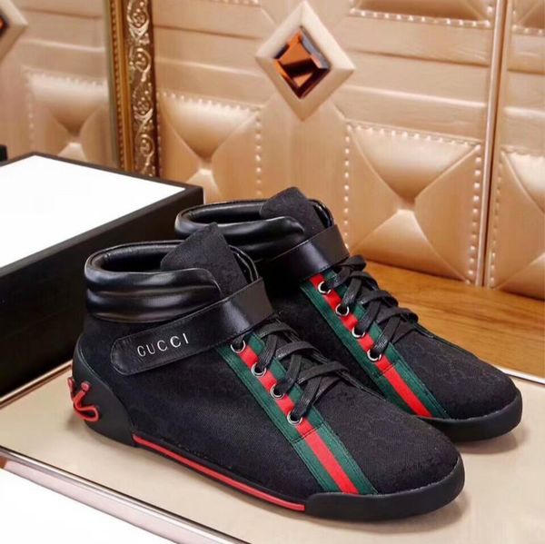 

men's shoes fashion casual shoes designer classic style flat shoes high-end custom (with box, Red;white