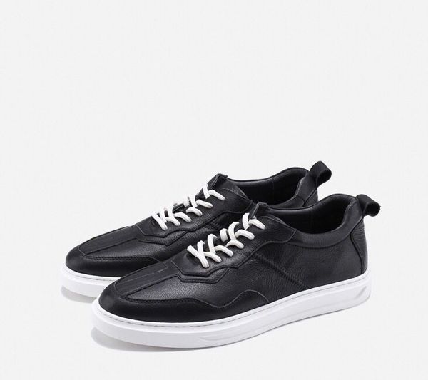 

2019ss factory outlet дышащий мягкой подошвой новый список высокого качества диких повседневная обувь мужская обувь из натуральной кожи, Black