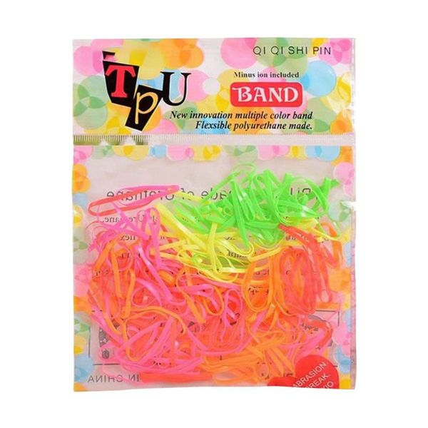 

400 pcs girl baby rubber hair band plaits ponytail holder hair rope tie, Slivery;white