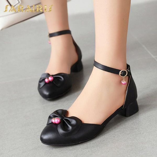 

sarairis 2020 chunky heels summer sandals woman shoes dropship buckle strap sweet butterfly shoes women sandals, Black