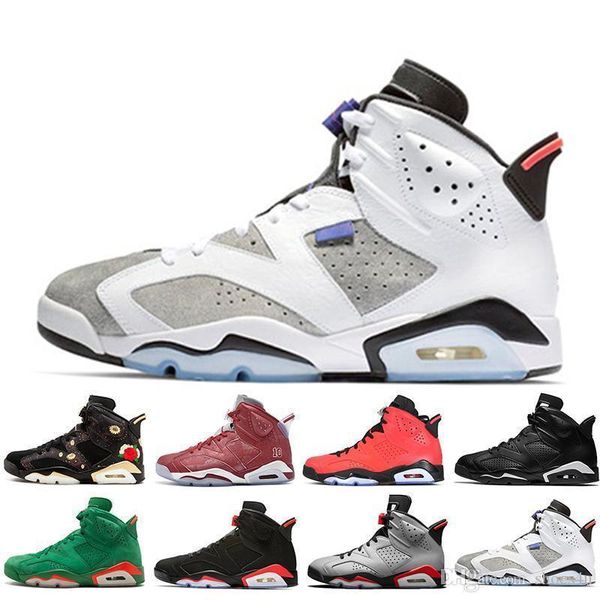 

2019 infrared bred 6 6s mens basketball shoes 3m reflective bugs bunny tinker hatfield black cat flint men sport sneakers designer
