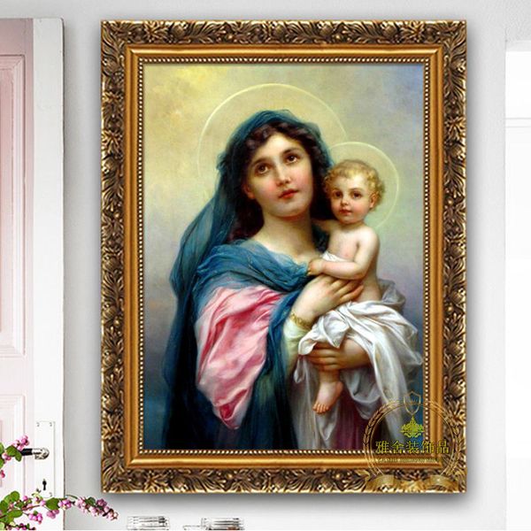 

our lady of jesus european-style decorative painting figures christian catholic church living room hanging painting vertical version of entr