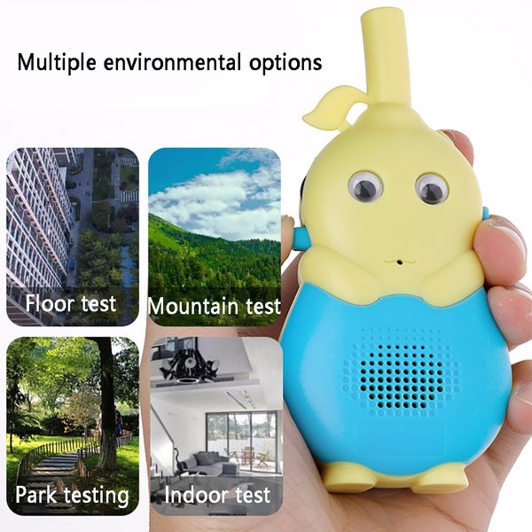 

2pcs cartoon radio long range interactive kids toy adventures colorful led handheld intercom christmas walkie talkie 2 way gifts