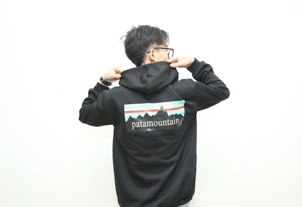 

women spring autumn clothing sweatshirts 19fw teenager patamountain letters hoodies men, Black