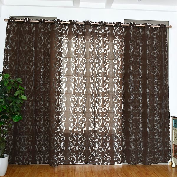 

curtains 39 * 98 inches polyester semi-blackout grommet window curtain panel living room bedroom l voile curtain drape