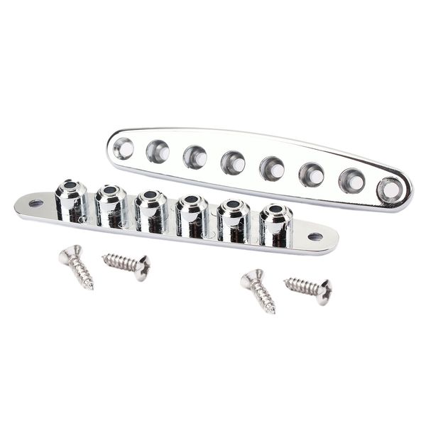 

2pcs guitar string through body mounting ferrules bushings accessory chrome