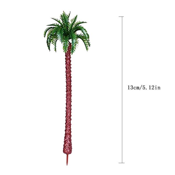 

5/15/30pcs kit new 5.5/7/9/13/19cm plastic coconut palm tree train railroad architecture diorama tree model building kit
