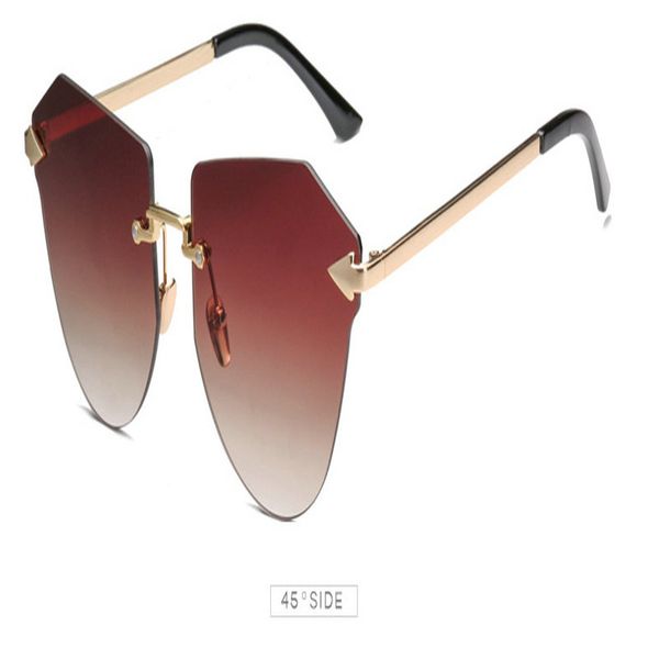 

arrow frameless gold sunglasses rimless sunglasses women heart shape female metal sun glasses womens love glasses frameless design fcbac hdc