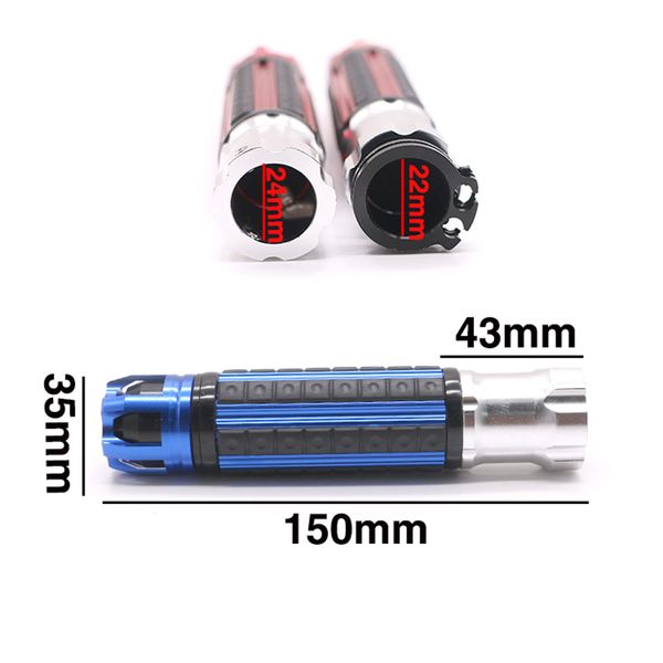 

1 pair universal motorcycle cnc handlebar grips vinatege scooter bars grip 22mm motorbike retro black handle bar cover fashion