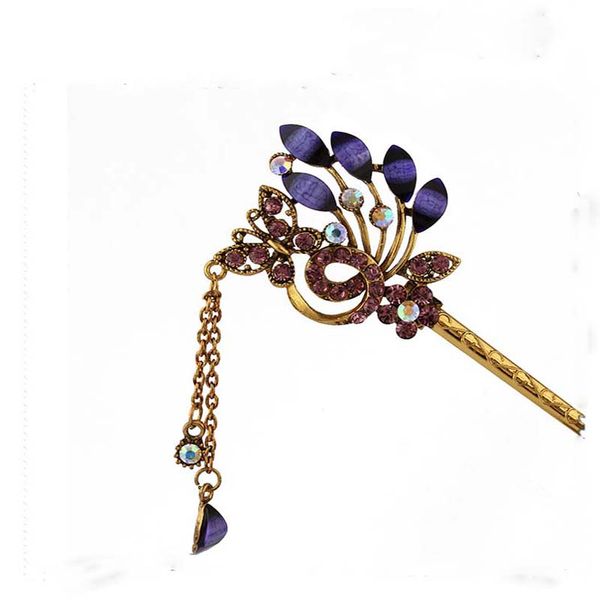 

1pc handmade alloy flower simple handmade vintage women hair stick jewelry chinese style hairpin gift hair jewelry accessories