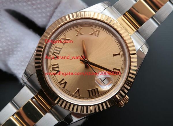

factory maker wristwatch new 41mm 126333 roman stainless asia 2813 movement automatic mens men's watch watches, Slivery;brown