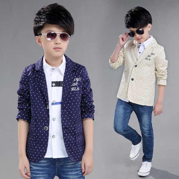 

2018 boys outwear boy suit two button children casual blazer school boys formal suit jackets kids coat formal jackets, Blue;gray