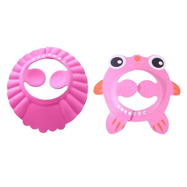 

2 pieces soft baby bath cap plastic reusable