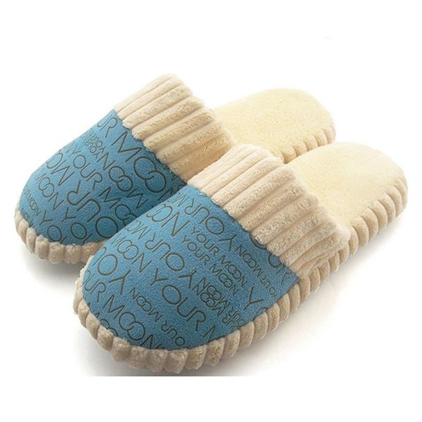 

2020 autumn winter warm non-slip slipper men women cotton-padded home slippers rubber sole sewing indoor soft plush shoes hot, Black