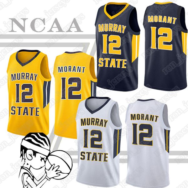 

NCAA jerseys 12 Ja Morant jersey Murray State College 2019 new high quality popular yellow jerseys