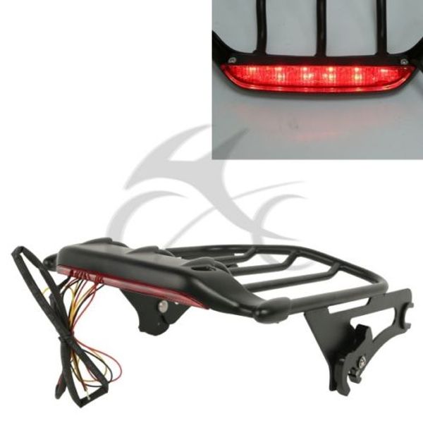 

detachable 2-up air wing luggage rack+ light for flhtc flhtcu flhtk 09-18 hd touring models 2009-2018 cvo road king