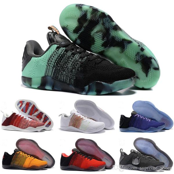 

высокое качество mamba 11 elite men basketball shoes bruce lee ftb white horse red horse ахиллесова пята 11s спорт кроссовки размер 7 - 12, White;red