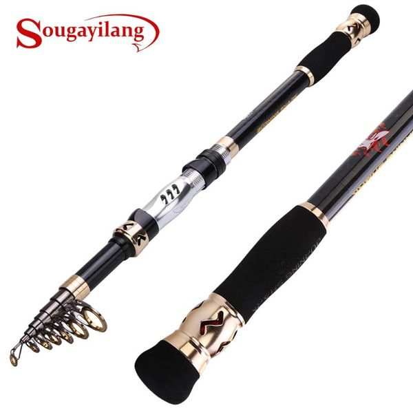 

1.8-3.6m fishing rod carbon portable travel spinning rod saltwater fishing tackle pole de pesca