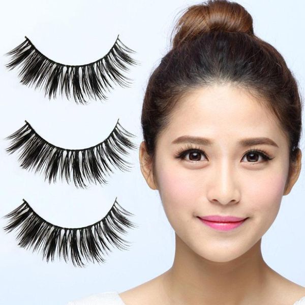 

false eyelashes 1pair selling make up natural soft long fake eyelash pure fur handmade mink lifelike material y3m9