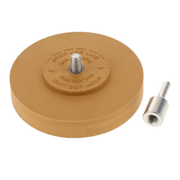 

rubber wheel car tractor decal remover with drill adapter kit