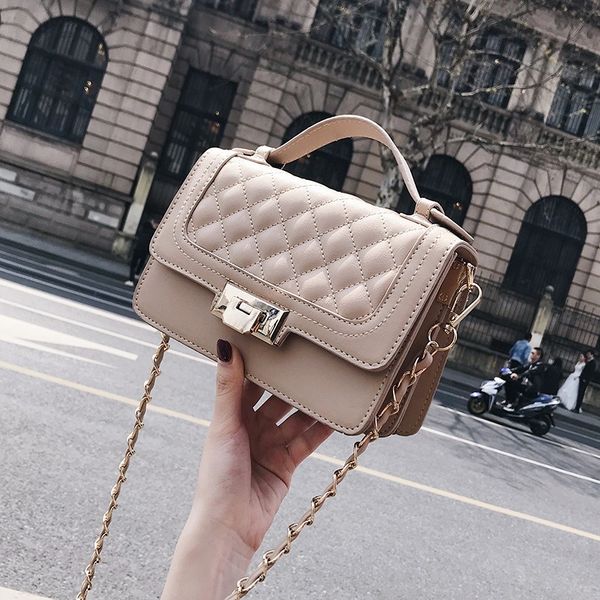 

2020 spring and summer new diamond chain small square bag korean shoulder bag