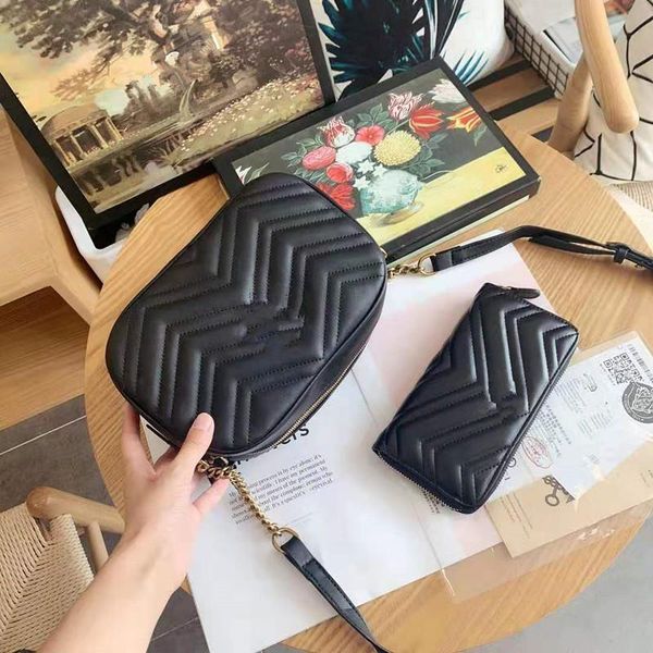 

the new 2019 brim camera bag female inclined genuine leather handbag shoulder bags joker small square large chain fashion female package