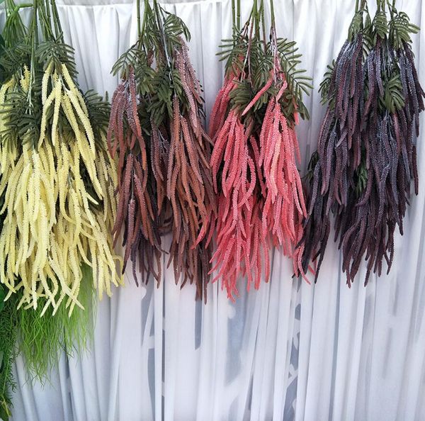 

5pcs artificial astilbe chinensis flower garland for wedding archway ceiling pgraphy home bridal bouquet diy decoration