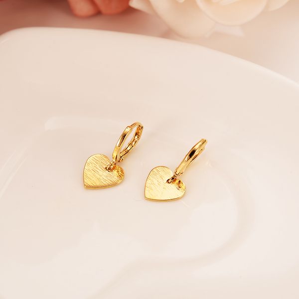

new body wedding party jewelry heart pendant drop earrings for women gold kids children earring girls christmas gifts dropship, Silver